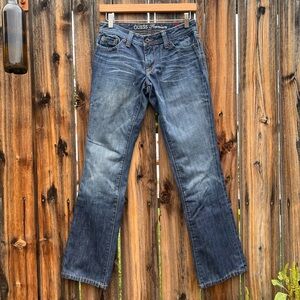 Guess Premium for Marciano Y2K low rise dark wash boot cut jeans, size 26